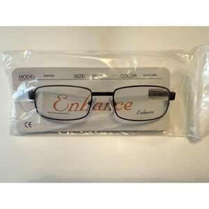 Enhance EN3762 Matte Brown Eyeglasses Frames 52-19-140mm Metal‎